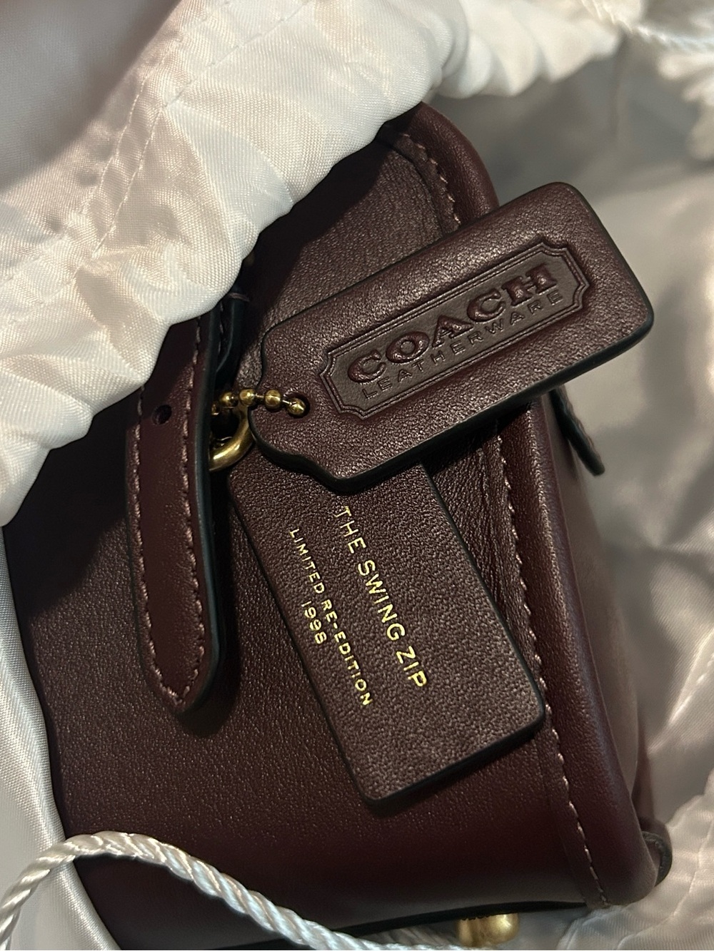 NWT Coach Swing Zip 20 in Black Currant - Picture 8 of 8